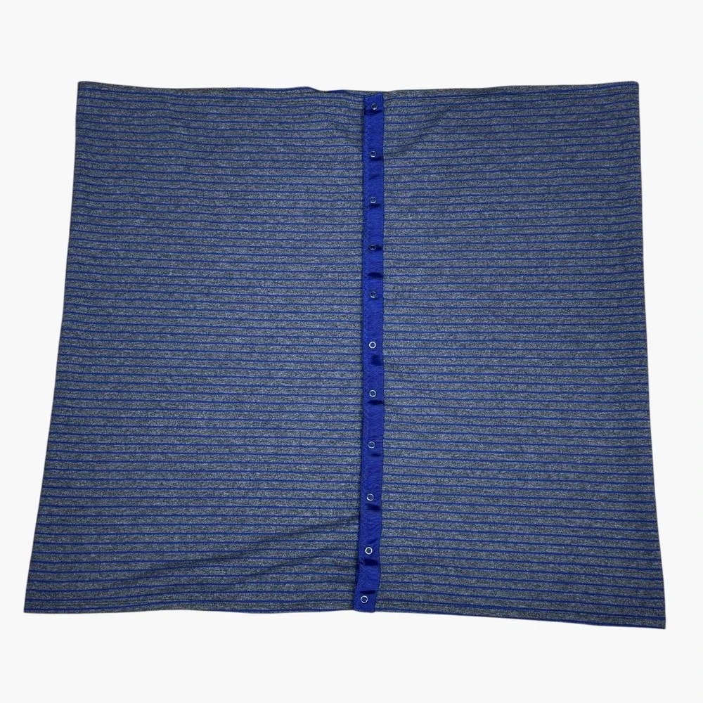 Lululemon Vinyasa Infinity Wrap Scarf‎ Blue Stripe Heathered Gray Rulu Fabric
